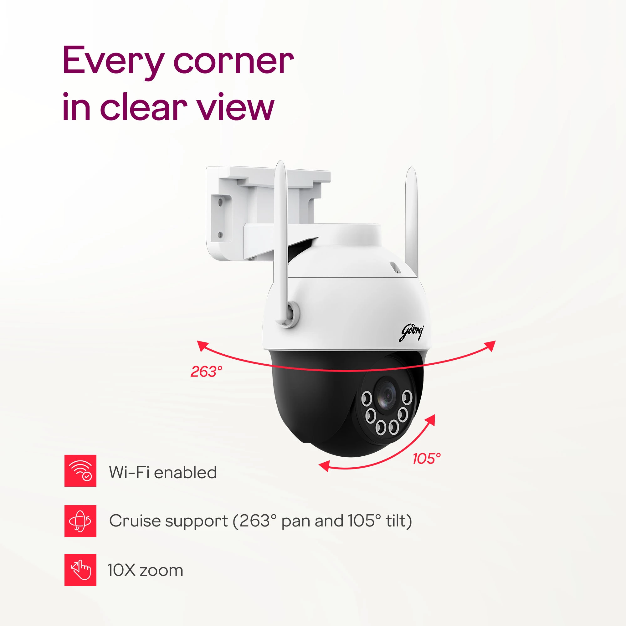 Godrej Eve pro Wi-Fi Mini PT Camera